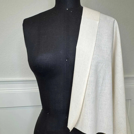 48" Natural Cotton Muslin Fabric - Medium Weight