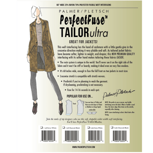A product envelope for a sheer iron on interfacing made by Palmer Pletsch.