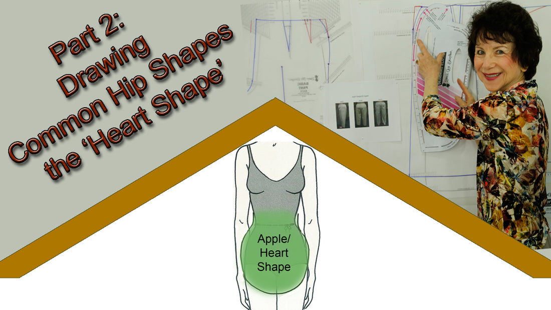 Heart Shape Hips Pants Pattern Drawing - Part 2 by Sure-Fit Designs