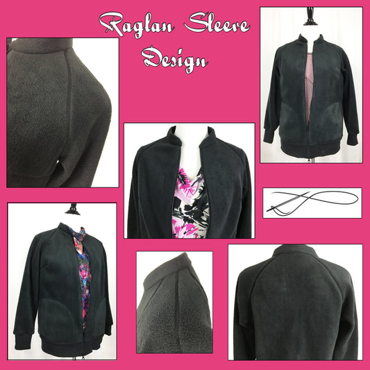 Raglan Sleeve Fleece Jacket