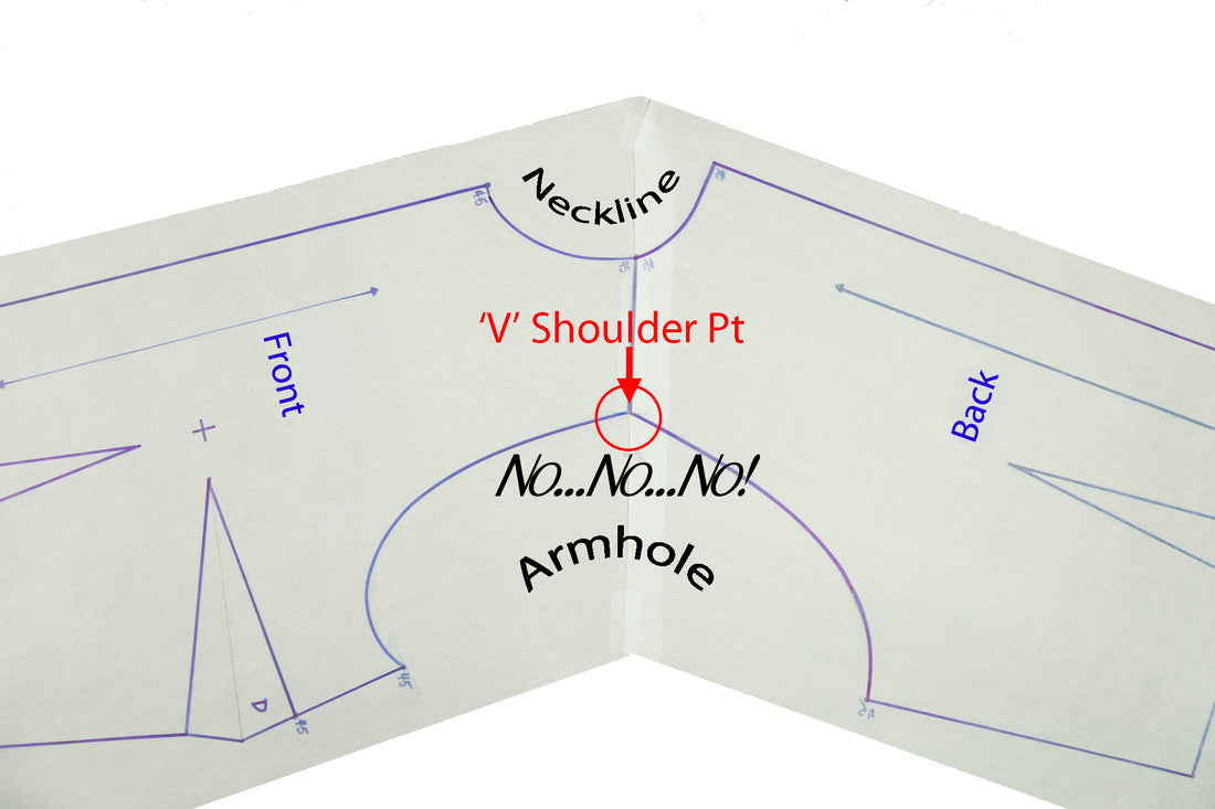 'V' Shoulder point...No No No! How to fix your pattern by Sure-Fit Designs™