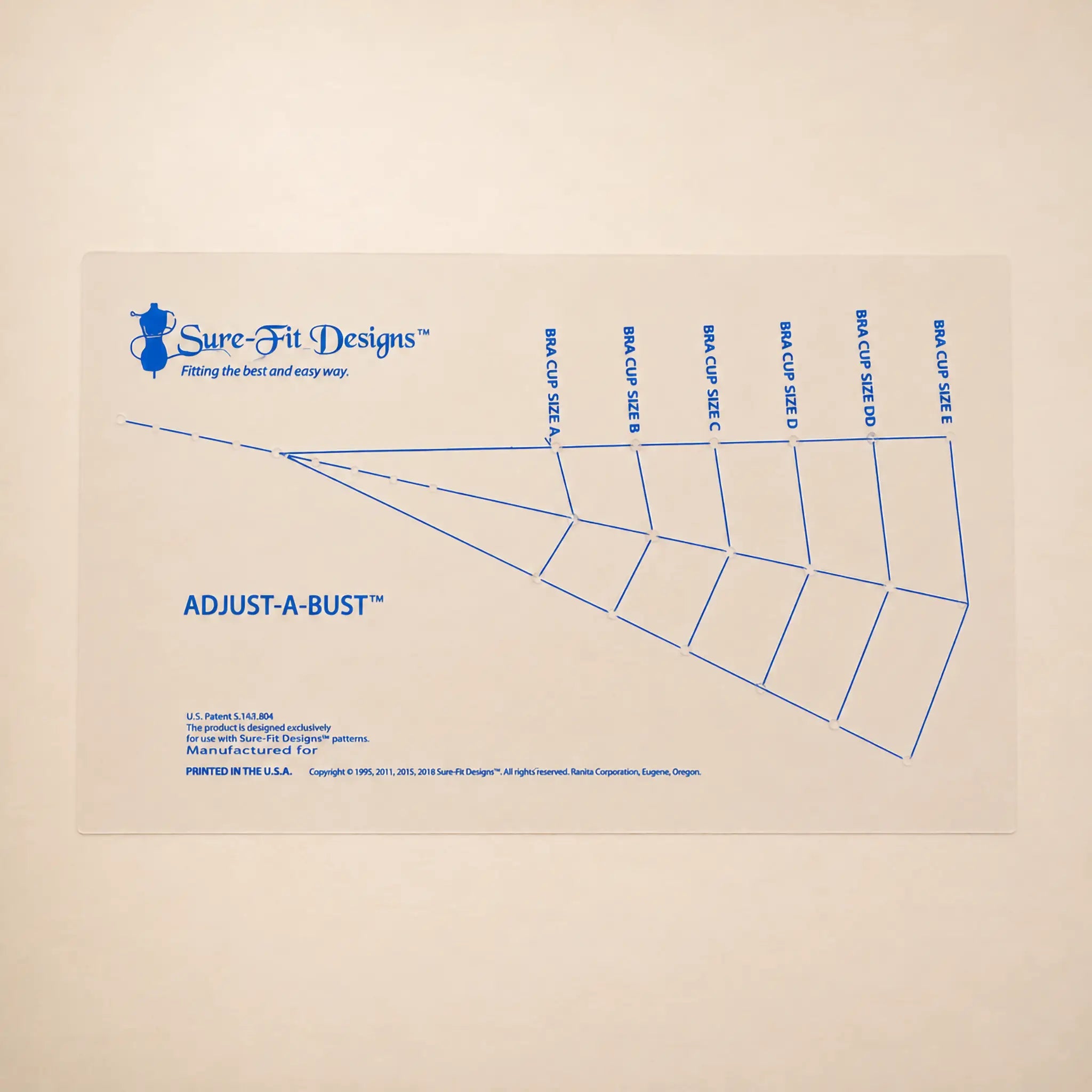 Sure Fit Graph Bust Dart Adjustment Template for Sewing | Sure Fit Designs – Sure-Fit ...