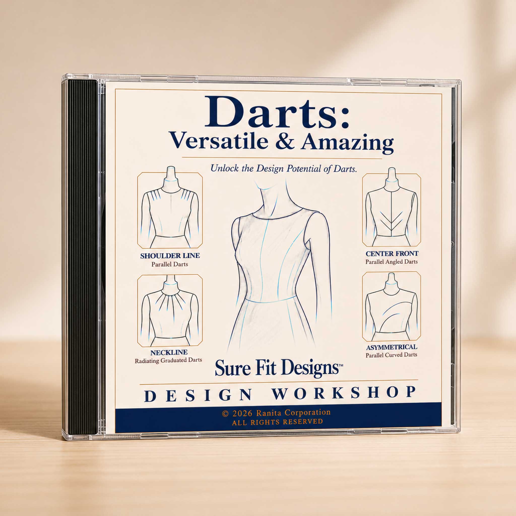 A Darts:  Versatile & Amazing course displayed on a light maple table