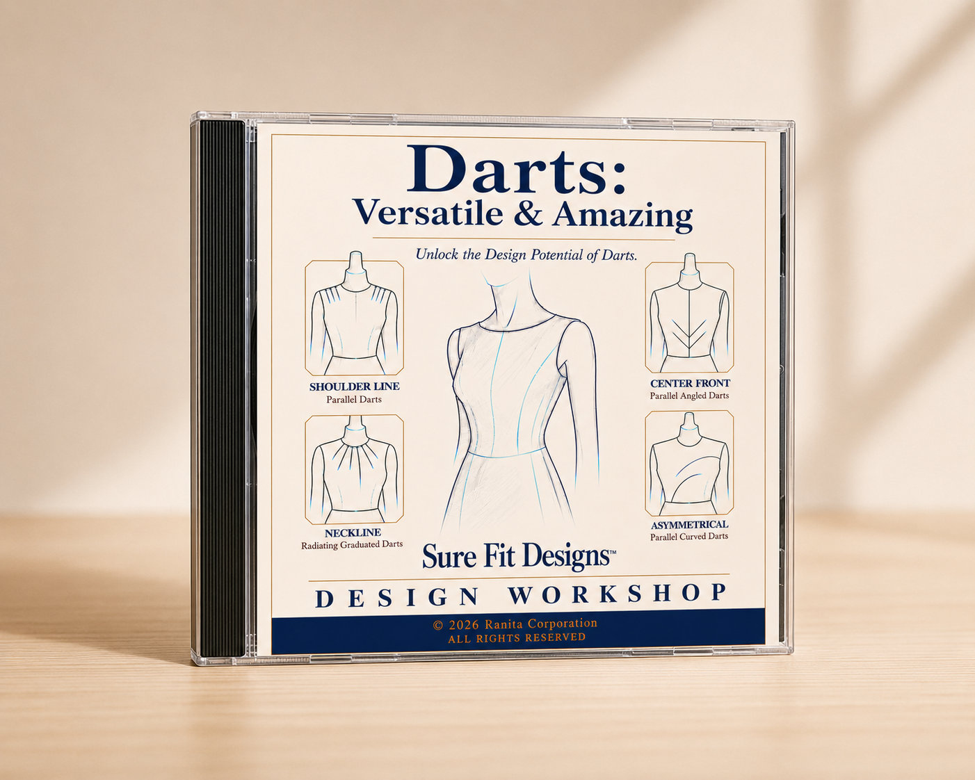 Book titled 'Darts: Versatile & Amazing' by Sure Fit Designs on a beige background