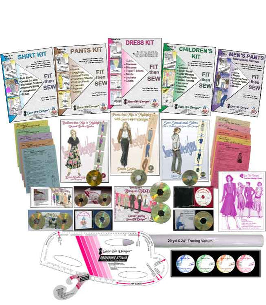 A bundle of sewing patterns and online courses