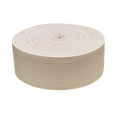 Roll of beige elastic on a white background
