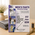 A Men;s Pants Instructional Package that is displayed vertically on a table.