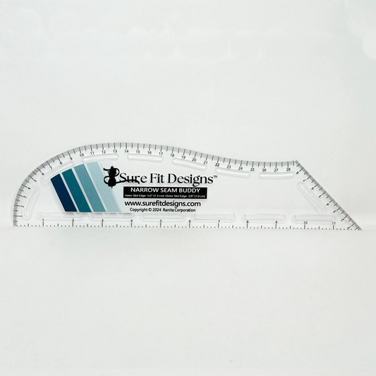 Sure Fit Designs narrow seam buddy ruler on a white background