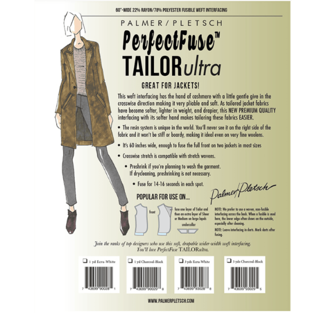 A product envelope for a sheer iron on interfacing made by Palmer Pletsch. 