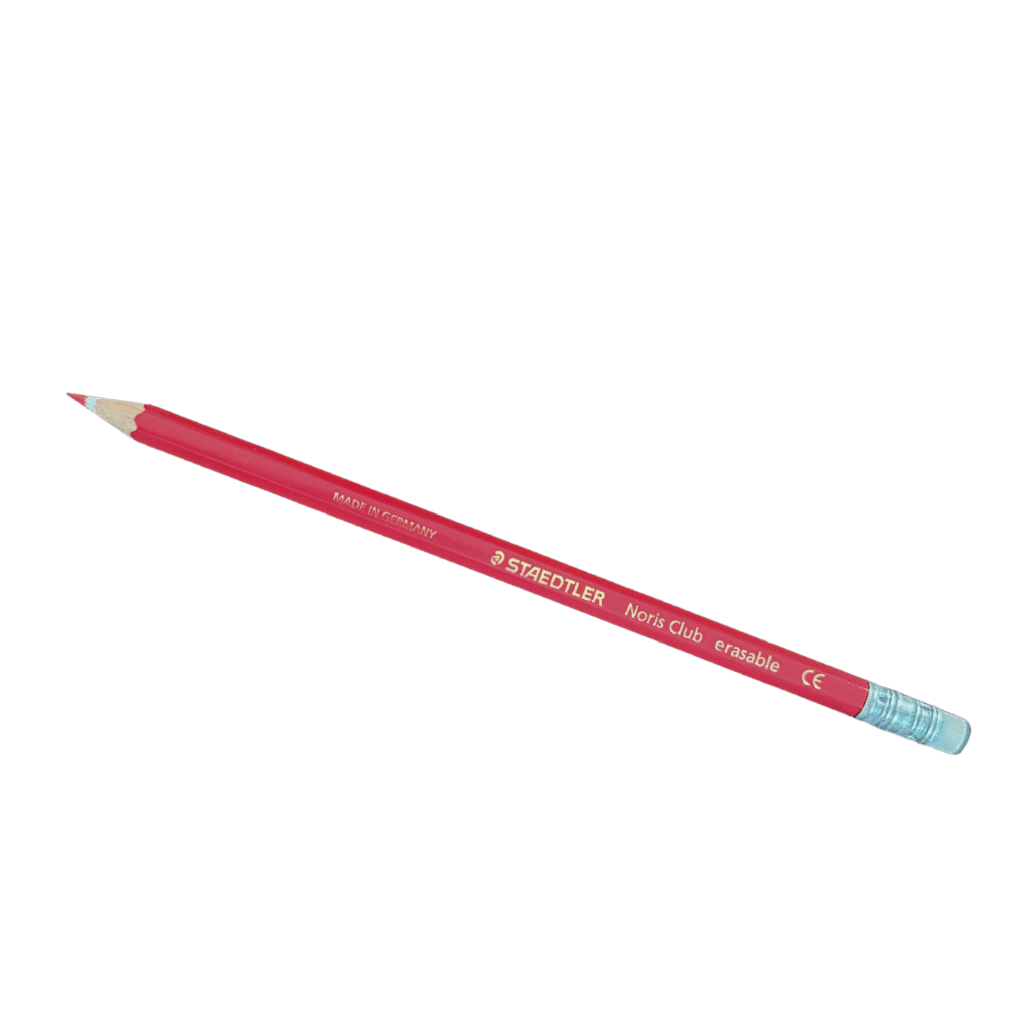  one red colored pencil