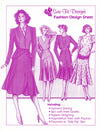 4-pg Fashion Design Sheet - 5 Patterns