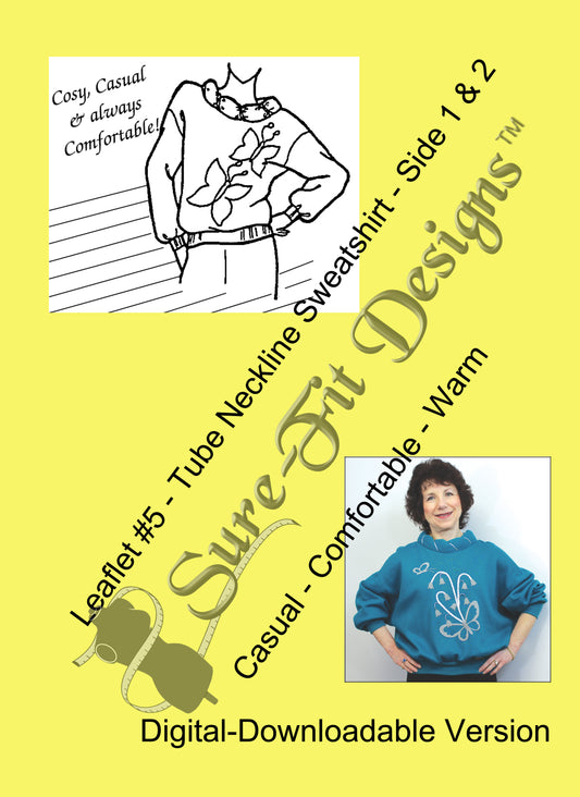 Fashion Leaflet #5 Tube Neckline Sweatshirt - Digital Version
