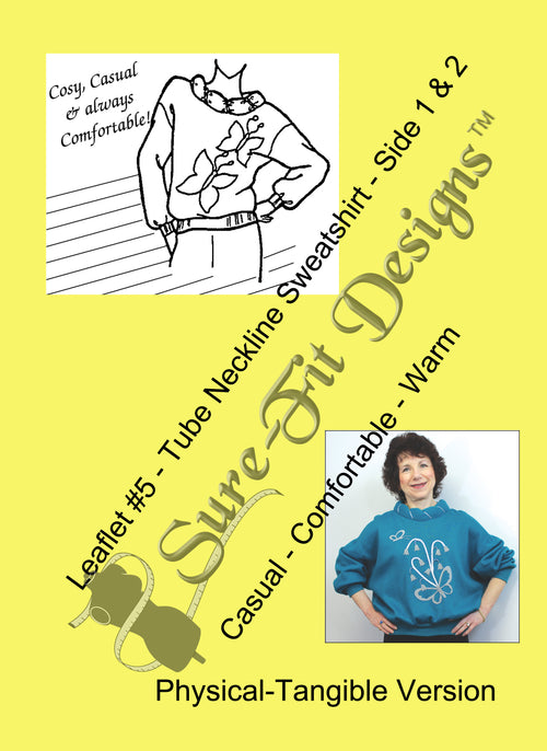 Fashion Leaflet #5 Tube Neckline Sweatshirt
