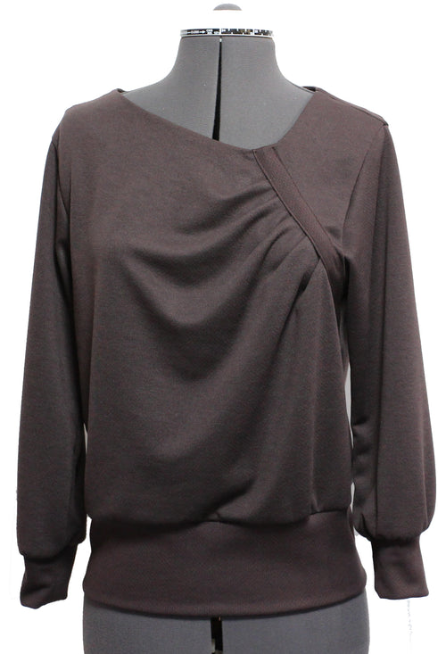 Asymmetrical Pleated Pull-Over